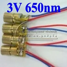 20 шт./партия 650nm 6 мм 3 в 5 мВт лазерная точка Диодная головка модуля