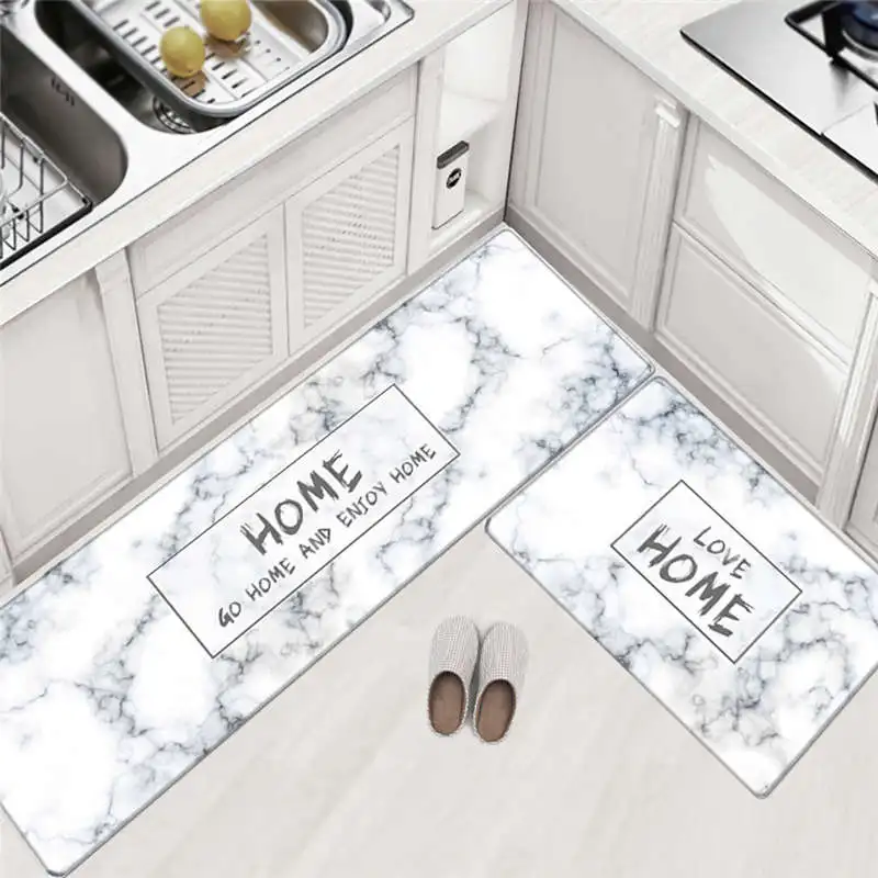 

1pc Kitchen Carpet Strip Mats PVC Leather Anti Slip Bottom Mat Waterproof Mat for Home kitchen Supplies High Quality