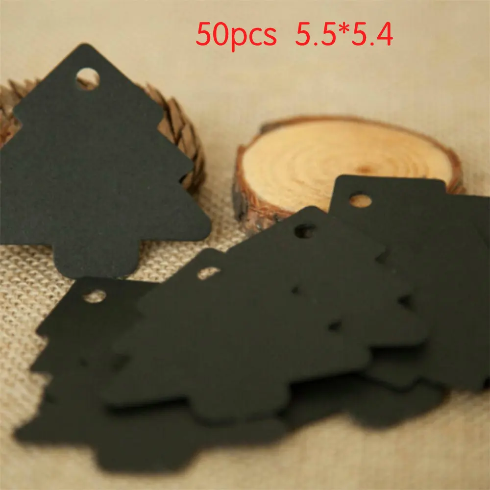 50/100pcs per lot handmade hang tag kraft paper thank you gift tag label for wedding/candy/baby gift products tagging package - Цвет: as pic