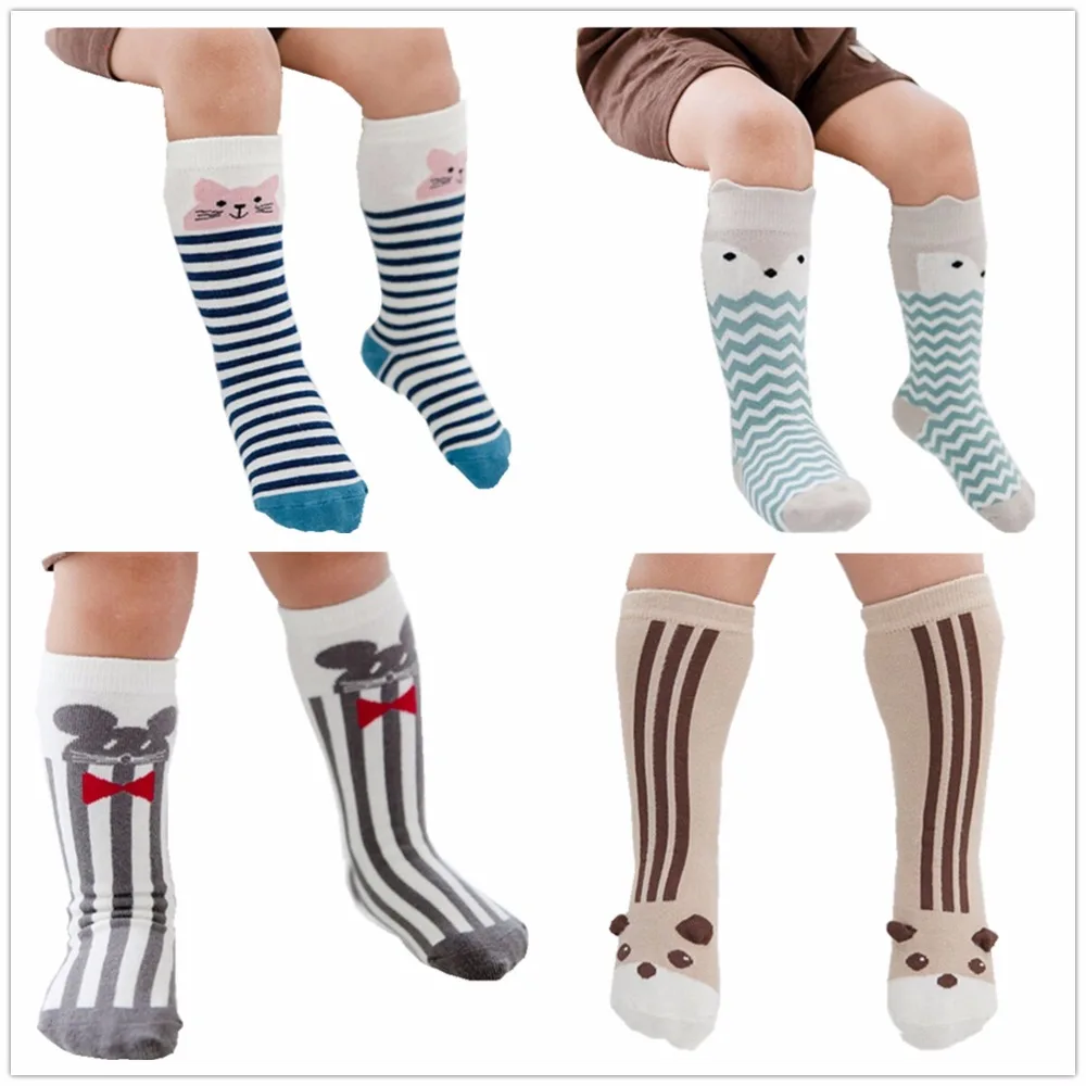 

0-24 Months Animal Baby Knee High Socks Kids Chaussette Enfants Cotton Baby Sokjes Socks Anti Slip Baby Boy Girls Socks For Kids