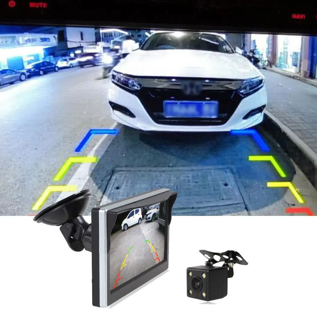 

5 inch HD Reverse Backup Car 170 Camera IP67 Suction 45.5cm Cup LCD Display Rear Other Accessories View Monitor