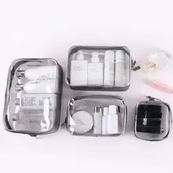 Прозрачные ПВХ сумки, органайзер для путешествий, прозрачная косметичка, косметичка, красивый чехол, косметичка, моющиеся сумки