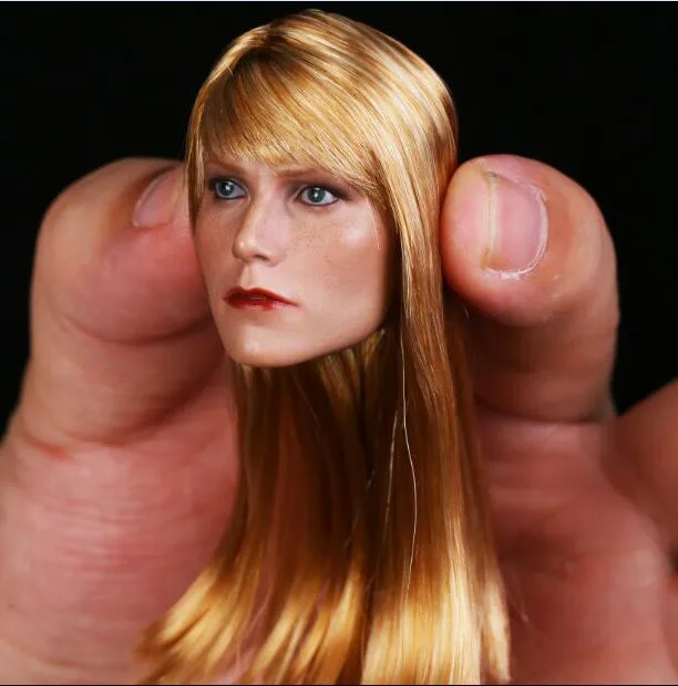 Изготовленные на заказ 1/6 весы Gwyneth Paltrow Pepper Potts голова Лепка для горячих игрушек