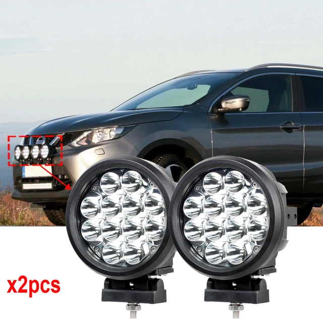 Led Car Lights 6 60w Round Led Off Road Lights 12v Spotlights