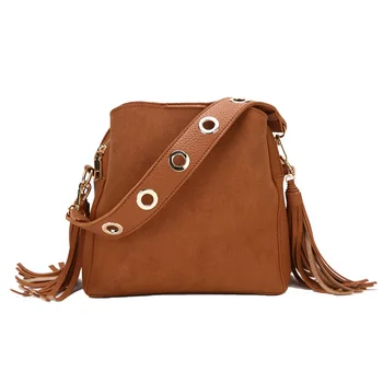 

DIQQID Ladies Three pockets Handbags Female Vintage Retro Shoulder Crossbody Bag Women Small Soft Leather Buckets Bag