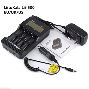 

LiitoKala Lii-500 12V / 2.0A LCD Screen Display Smartest Lithium And NiMH Battery Charger 18650 26650 14500 AA AAA battery