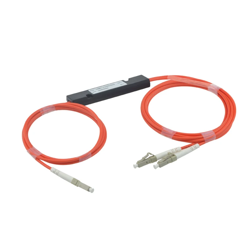 Free Shipping 1*2 FBT Multimode Fiber Optic Splitter 850/1300nm 62.5