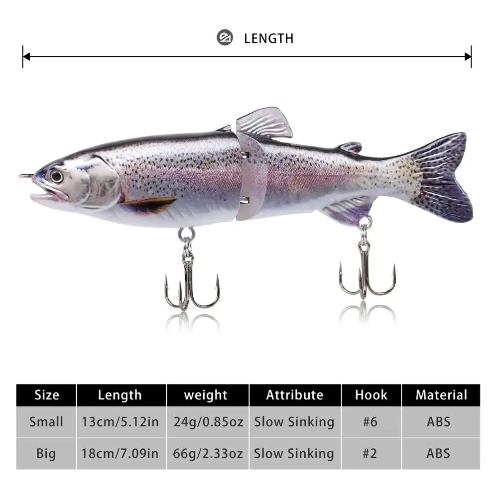 Рыболовная приманка 13~ 18 см, мульти шарнирная плавающая приманка, воблеры, жесткая приманка, приманка, рыболовные снасти для ловли окуня, форели, Pesca, Isca, карпа