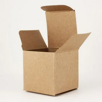 

6x6x6cm Kraft Paper Card Boxes Gift Boxes Fashion Gift Boxes For Party Gift 50pcs