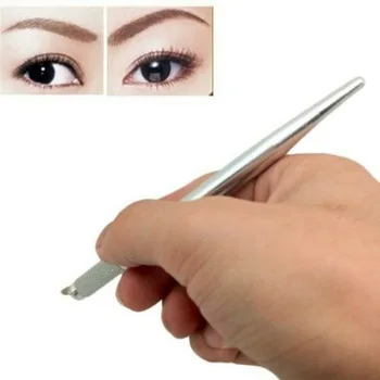 3D Microblading Permanent Eyebrow Tattoo Manual Blade Pen Tebori Pen+2pcs 12pins
