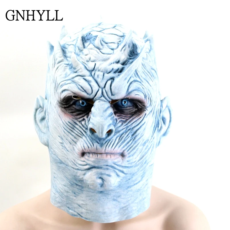 

GNHYLL Latex The Game of Thrones Night King Masks Halloween Cosplay Party Mask Adult Full Face Zombie Ball Costume Mask Props