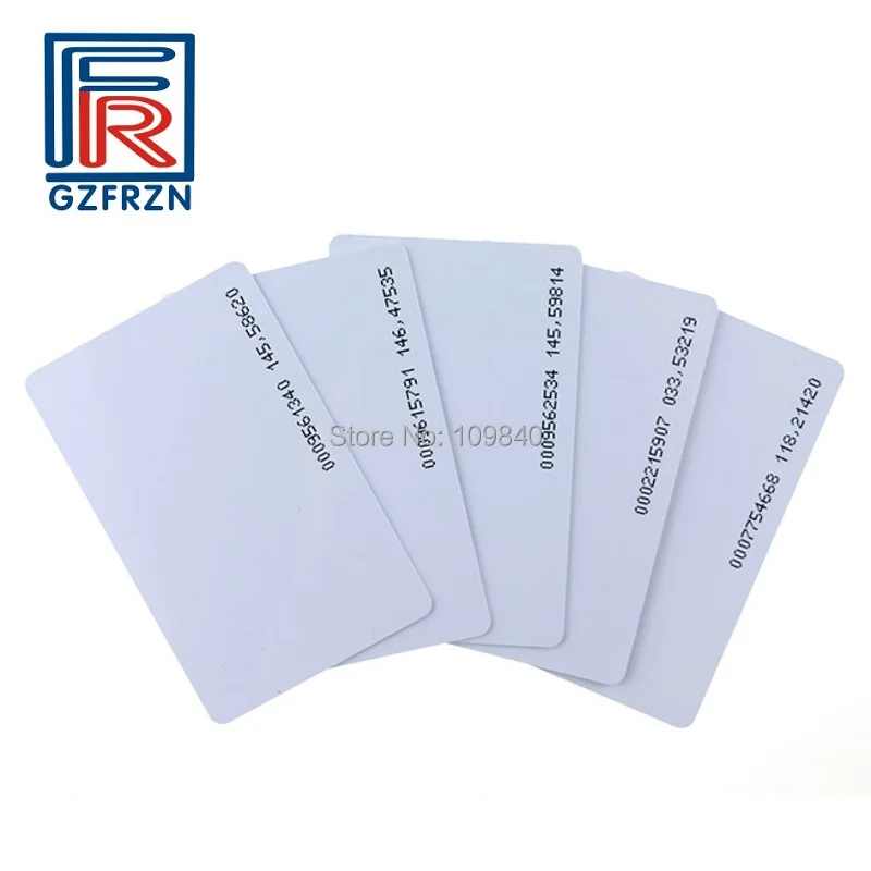 

10pcs 125khz PVC RFID blank white card with TK4100 EM4100 chip for access control system
