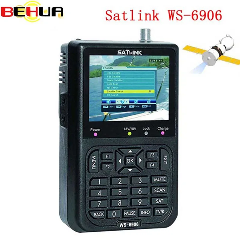 

Satlink WS-6906 3.5" DVB-S FTA digital satellite satFinder meter satellite finder LCD Sat Finder ws 6906 satlink ws6906 PK V8