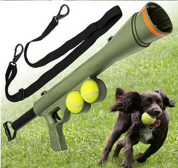 

Free shipping Ball Dog Toy Funny Pet Dog Gun Toy Training Muzzle Catapult Incentive Tool Outdoor Toys Pet Treat Launcher