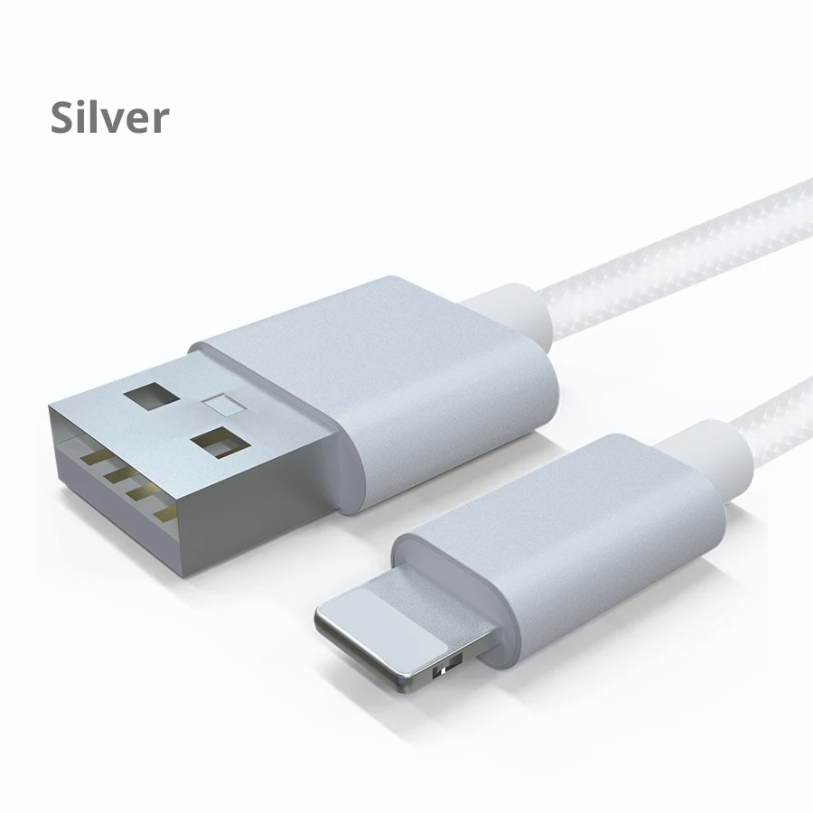 NILLKIN кабели для мобильных телефонов для iPhone 5S 5 se 6 6s USB кабель для передачи данных для iPad iPhone xr x xs 7 8 Plus 2.4A кабель для быстрой зарядки - Цвет: Silver