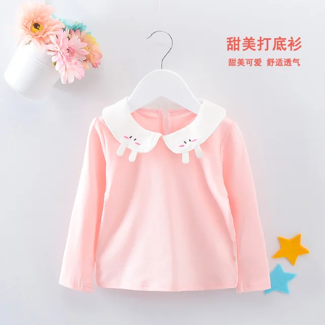 Buy 2017 female baby spring girl girl collar collar shirt children's clothing
