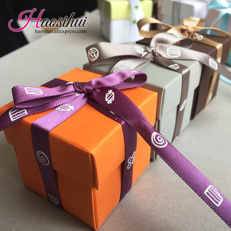 Haosihui 25 шт/много новых классических конфет коробка + цвет ленты подарочная