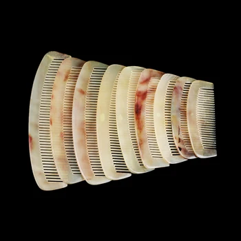 

9 Sizes Comb Natural Amber Ox Horn Comb Of Hair No Static Health Care Hair Brush Hairdressing Comb For Hair Available