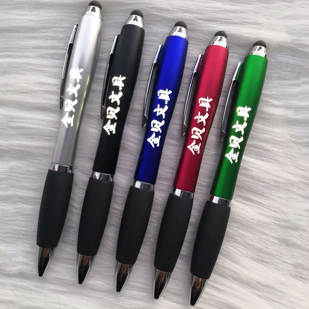 Advertising led pen light gifts to customers Logo Custom Ballpoint Light Box Pen Company Stylus touchscreen Pen Creative gift