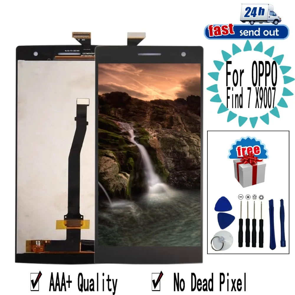 ЖК дисплей для OPPO Find 7 X9007 сменный сенсорный экран с цифровым преобразователем в