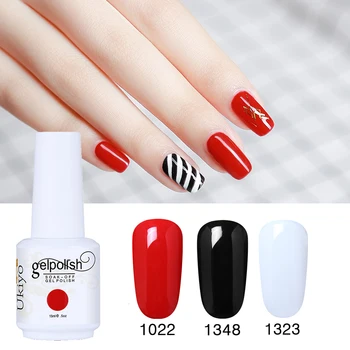 

Ukiyo 15ml Classic Color Gel Nail Polish Black White Red UV Gel Polish Soak Off Semi Permanent Hybrid Varnishes Nail Art Gel
