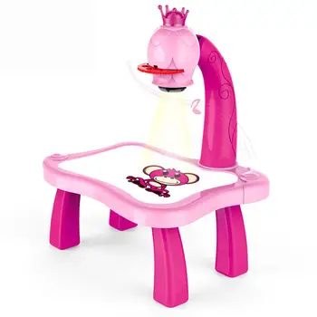

RCtown Kids Educational Toy Table Machine with Projection Music Doodle Board Adjustable Projection Pattern Gift
