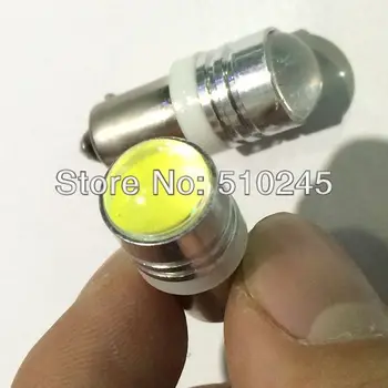 

100XFree shipping Car Auto LED BA9S 8SMD 6523 1895 H6W T4W 3W with lens Wedge LED Light Bulb Lamp White