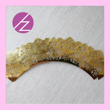 

50pcs/lot Free shipping Laser cut party favors royal bright golden paper crown for wedding, party decoration DG-32