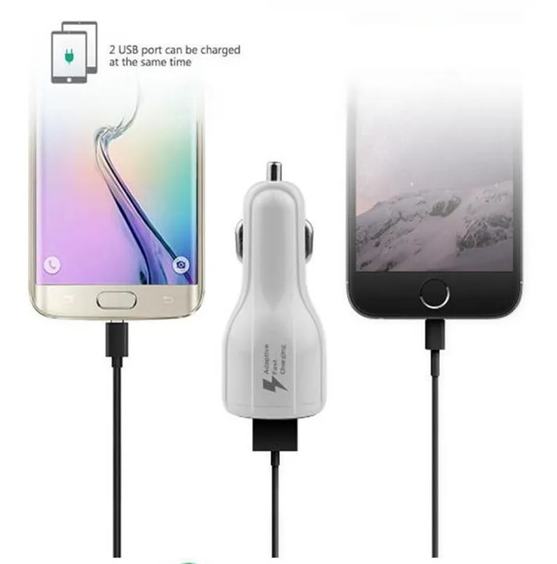 Carregador de Carro para o Iphone para Samsung Hopeboth Alta Qualidade Quick Charge 2.0 Rápido Carregamento Dual Usb 3.1a Galaxy s6 s7 s8 Nota 3 Hopeboth Alta qualidade Quick Charge 2.0 Rápido