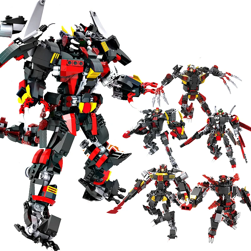 

5Styles 2in1 Deformation Robot Mech building Blocks Children's Toys Compatible Legos COGO4930