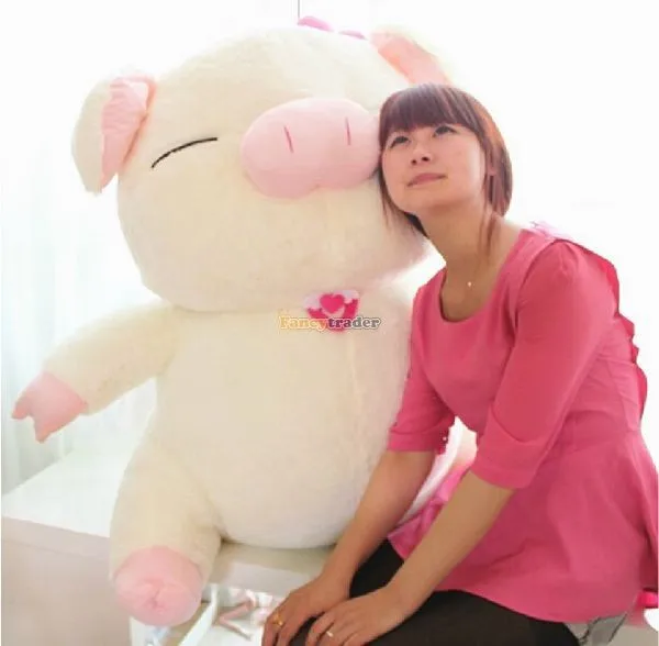 Fancytrader 43`` 110cm Huge Lovely Stuffed Cute Plush Soft Pig, Free Shipping FT50385 (2)