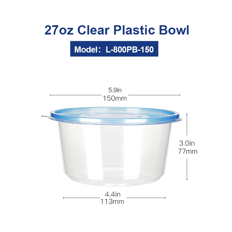 OTOR 10 шт. одноразовая пластиковая коробка для бенто пищевой контейнер приготовление пищи ланч бокс многоразовый пригодный для микроволновой печи контейнеры для еды дома Ланчбокс - Цвет: 800ml(27oz) 10pcs