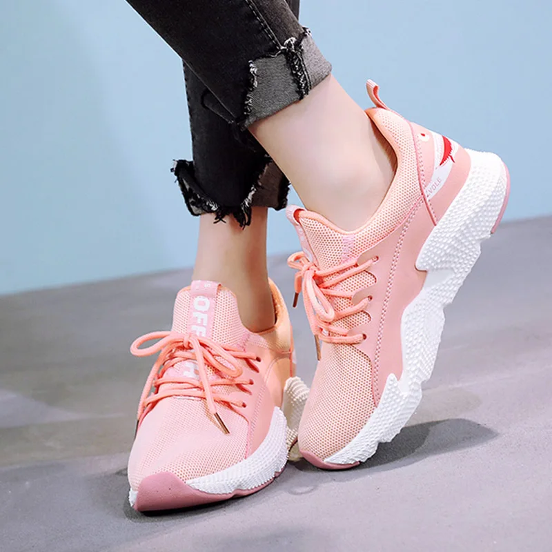 

Breathable Mesh Women Shoes 2019 New Spring Lace-up Sneakers Walking Shoes for Women Light Sports Shoes Zapatillas Deporte Mujer