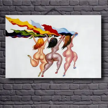 

hot selling handpainted African woman running canvas oil paintings artwork handmade wall art wall decor pictures no frame gift