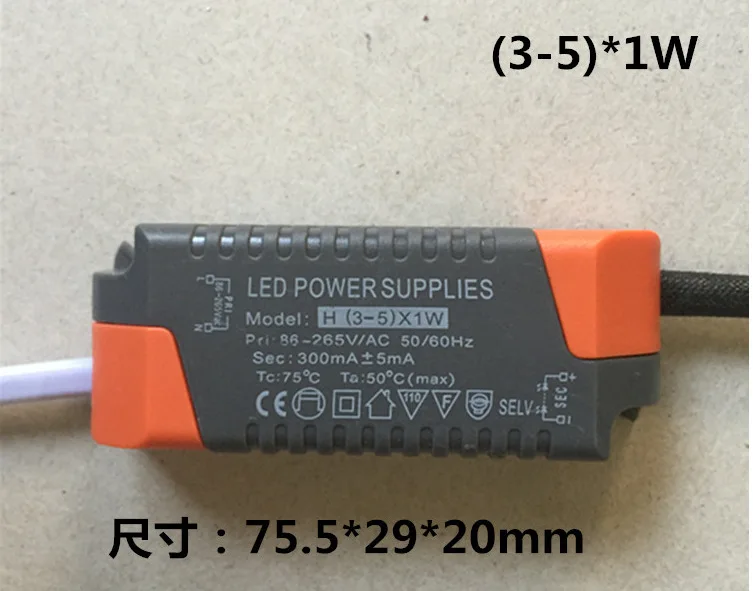 Светодиодный драйвер AC 86-265 В 260ma-300ma(4-7)* 1 Вт Питание трансформатор балласта для канистры потолок свет прожектора LED