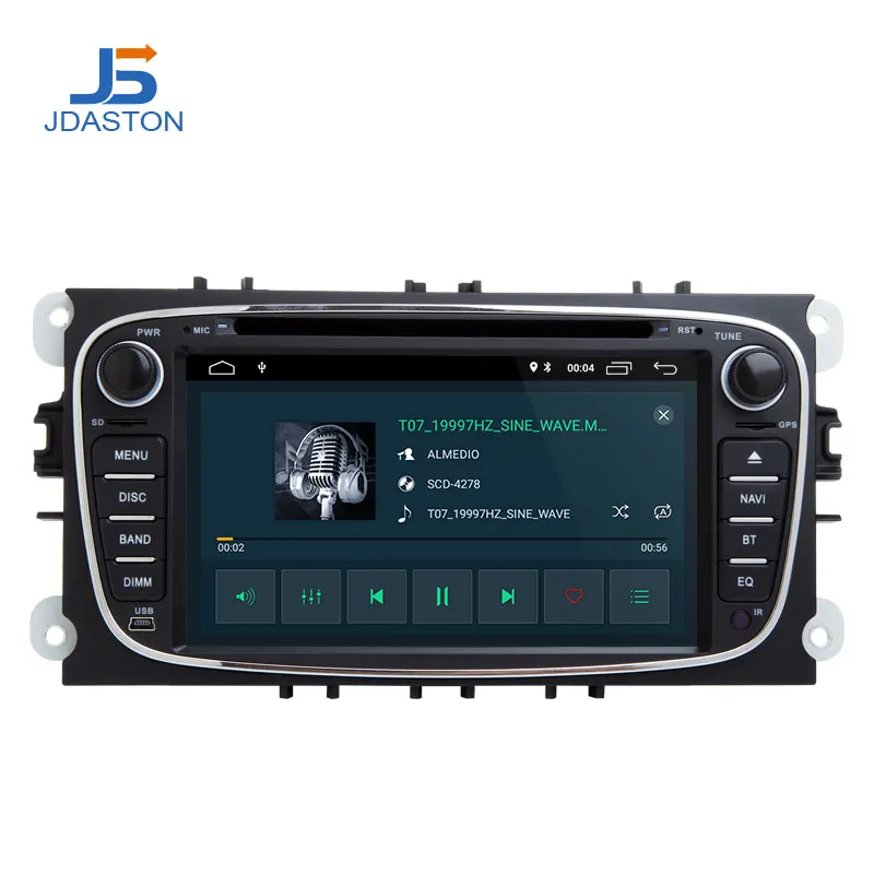 Best JDASTON Android 8.1 Car Multimedia Player For FORD Focus 2 S-MAX Mondeo C-MAX Galaxy Fiesta 2 Din Car Radio GPS Navigation DVD 1