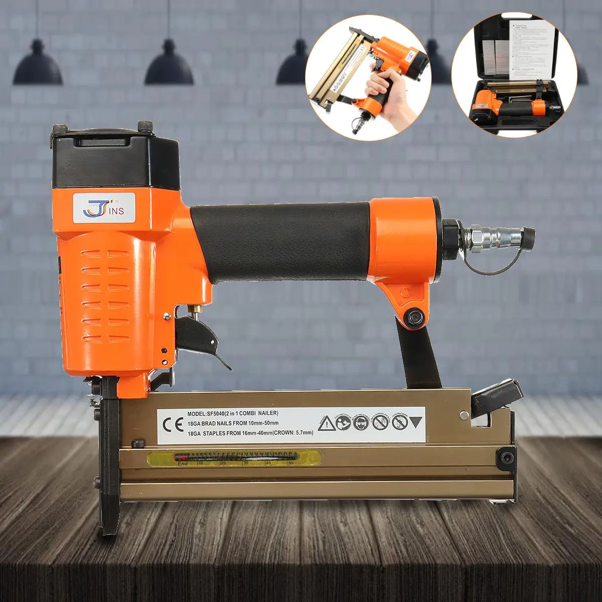 

Portable 2 in 1 F50/K440 Electric Staple Air Nailer G un Straight Finishing Nail G un Woodworking Tool