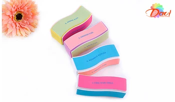 

60pcs/lot wholsale new design 4 way plastic nail file buffer block with 4 sdie nail buffing blocks for nail polish nail art