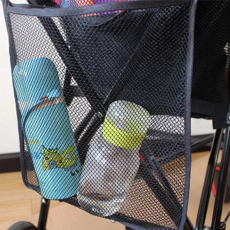 

Baby Stroller Accessories Universal Storage Mesh bag Baby Stroller Organizer Large Capacity Stroller Accessories