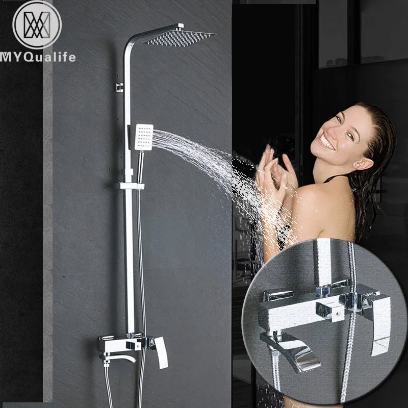 Хромированные настенные смесители для душа и ванны|faucet set|shower faucet setbathtub shower |