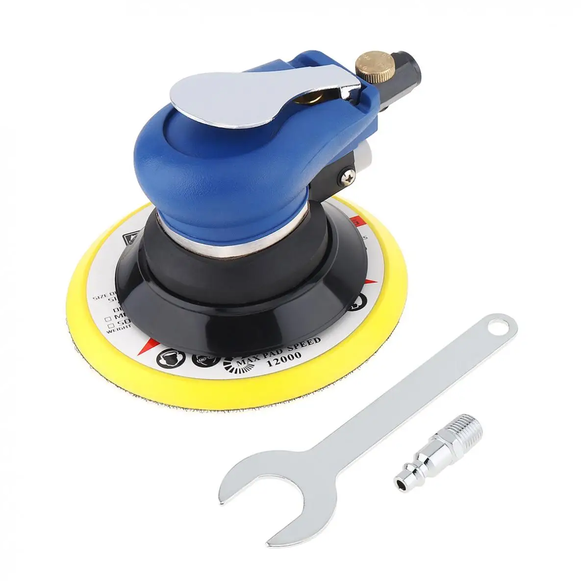TORO 6 Inch Non-vacuum Matte Surface 9000rpm Pneumatic Polishing Machine Random Orbital with Sander Pad for Cars Polishing