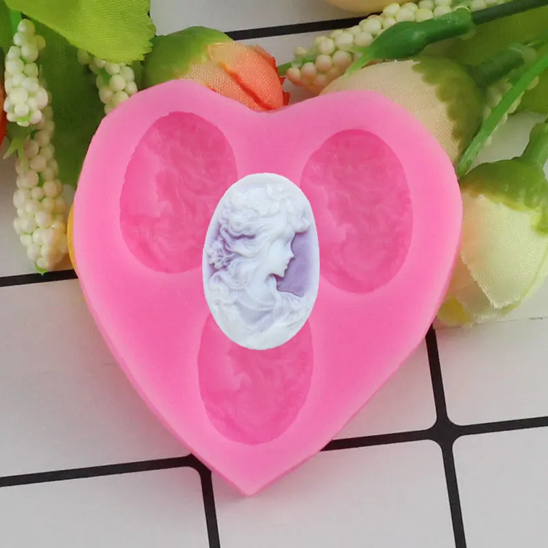

Mujiang Heart Lady Avatar Silicone Molds 3D Fondant Cake Decorating Baking Tools Jelly Candy Fimo Clay Chocolate Gumpaste Moulds