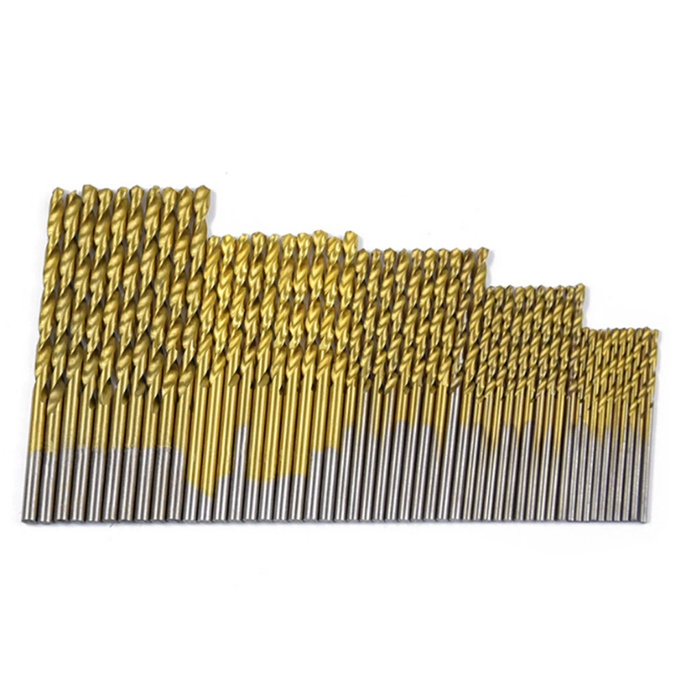50 in 1 Titanium Coated HSS High Speed Steel Drill Bit Set Tool 1/1.5/2/2.5/3mm 50 in 1 Titanium Coated HSS High Speed Steel Drill Bit Set Tool 1/1.5/2/2.5/3mm