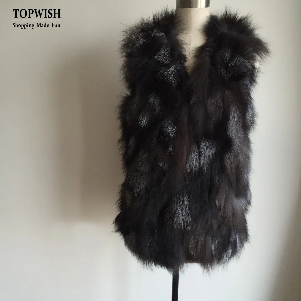 Женский меховой жилет из натурального лисьего меха 2019|real fox fur gilet|fox vestfox gilet |