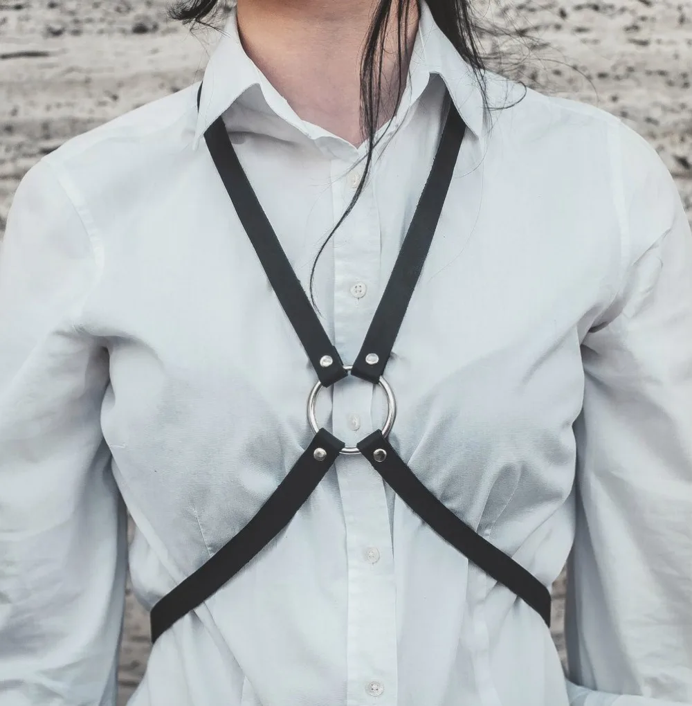 Модные женские панковский Готический кожаный ремень ручной работы с двойными ремешками на талии