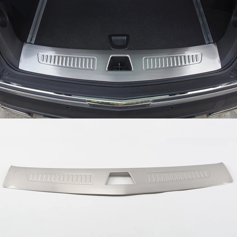 

for Cadillac XT5 Car-styling 2016 2017 2018 2019 Stainless Steel Rear Trunk Bumper Guards Protector Plate Sill Plate Cover 1PCS
