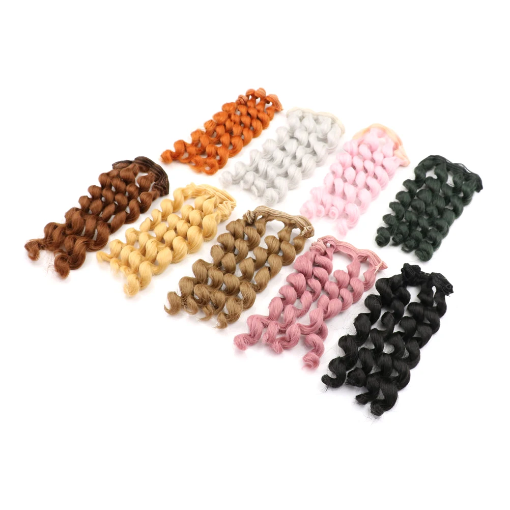 1 шт. 15 см * 100 кудрявые волосы для кукол 1/3 1/4 1/6 BJD/SD куклы DIY парики коричневый