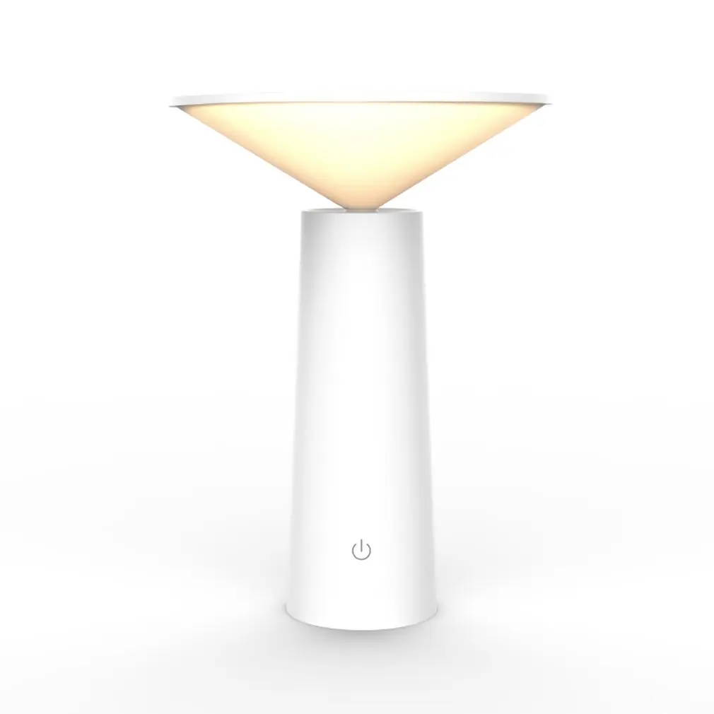 Тип умный 3 режима Настольный светильник с качающейся головкой Настольный светильник светодиодный Ночной светильник сенсорный с эффектом памяти - Цвет корпуса: Белый