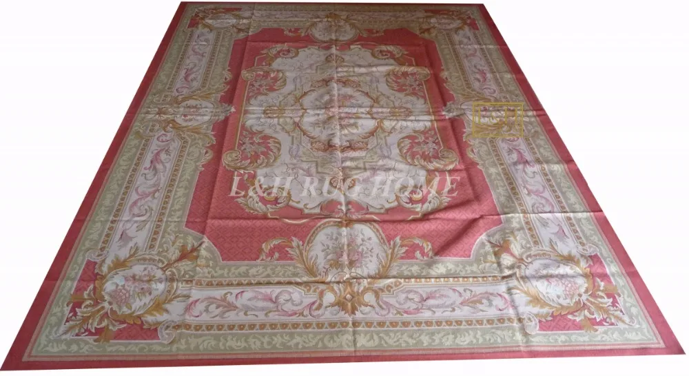 

Free shipping 9'X12' French Aubusson weave rugs handmade hand woven aubusson carpets wool material rugs