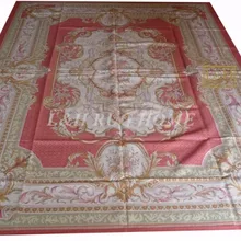 9'X12' французские Aubusson плетеные коврики ручной работы aubusson ковры шерсть материал ковры